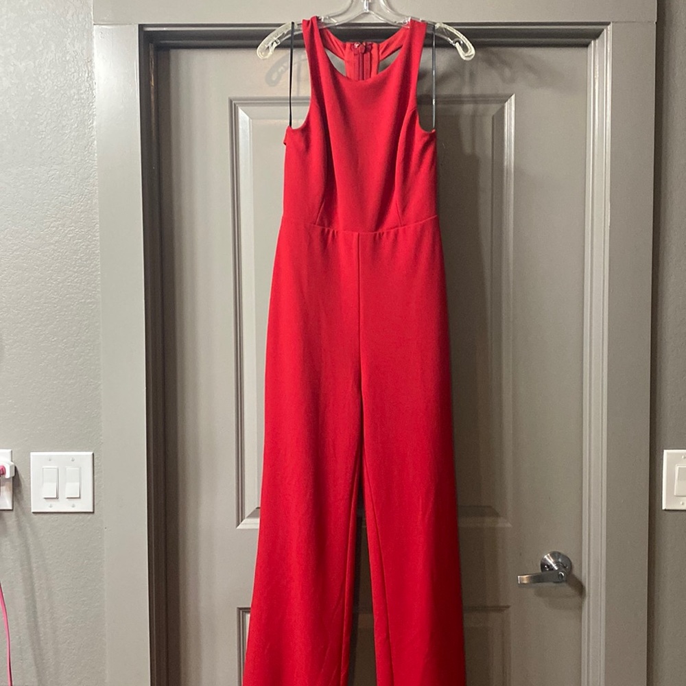 Lulus red chic cutout jumpsuit